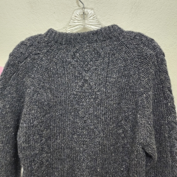 Vintage Glen Carron Gray 100% Virgin Wool Sweater S - Picture 7 of 12